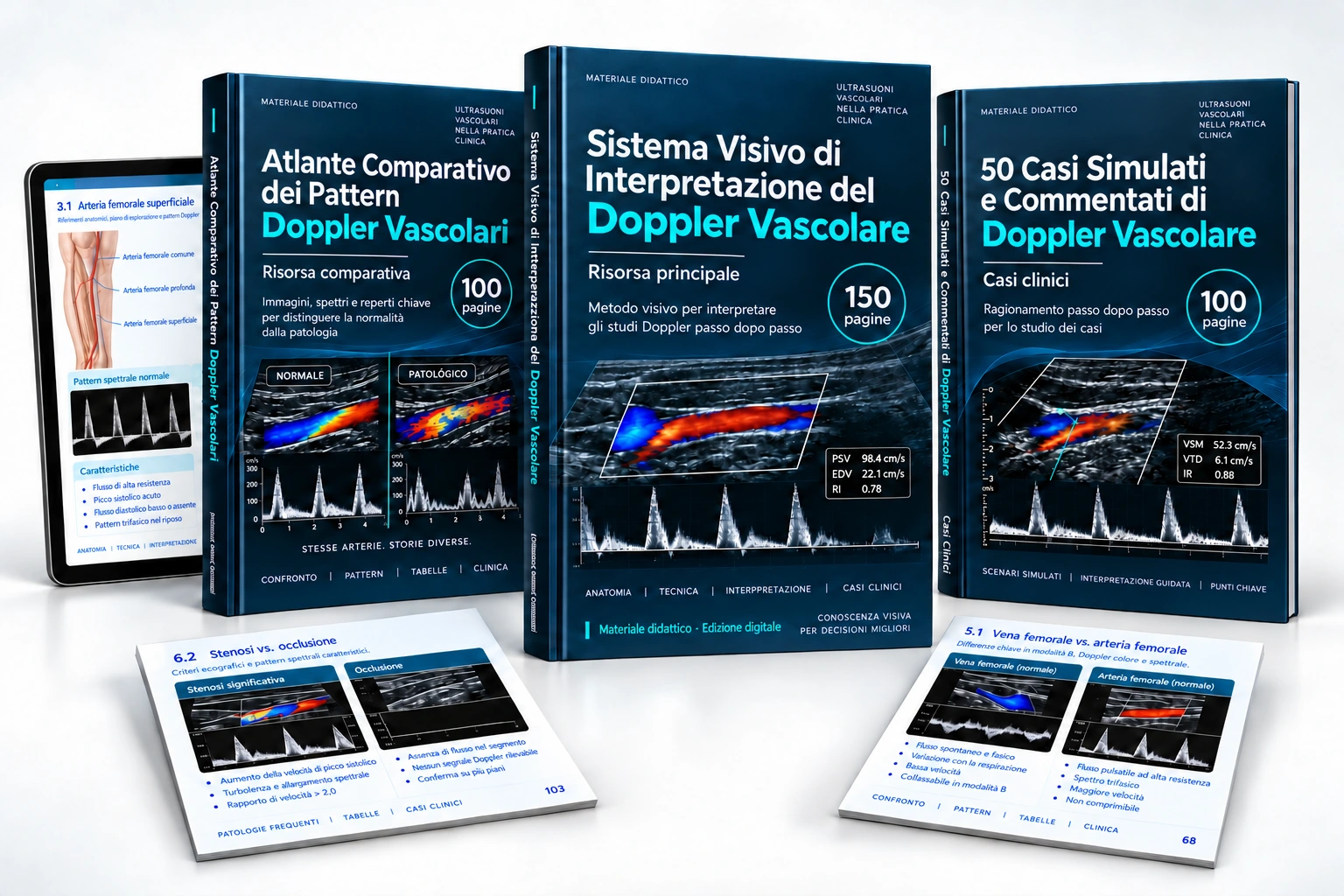 Sistema Visivo, Atlante Comparativo e 50 Casi Simulati e Commentati di Doppler Vascolare