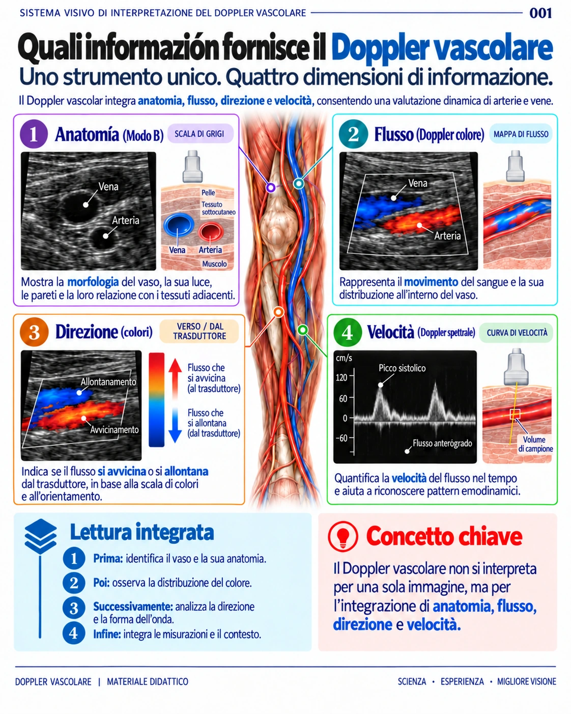Pagina 1: Quali informazioni offre il Doppler. Anteprima in italiano del materiale di Doppler vascolare.